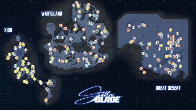 Wasteland, Great Desert, XionStellar Blade Interactive Map